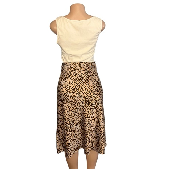 Loft Leopard Print Midi Skirt Satin - Picture 4 of 9